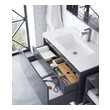 cheap vanity with sink James Martin Vanity Modern Gray Glossy Transitional