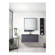bathroom double sink cabinets James Martin Vanity Modern Gray Glossy Transitional