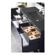 bathroom double sink cabinets James Martin Vanity Modern Gray Glossy Transitional