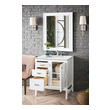 small bathroom vanity with sink James Martin Vanity Glossy White Traditional, Transitional