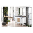 double vanity with storage tower James Martin Vanity Glossy White Traditional, Transitional