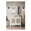 small vanity unit with basin James Martin Vanity Glossy White Traditional
