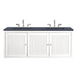 vintage double sink vanity James Martin Vanity Glossy White Traditional