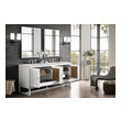 90 inch double vanity James Martin Vanity Glossy White Traditional