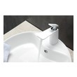 bathroom sink faucet hole cover KubeBath Bathroom Faucets Chrome and White