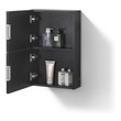 gray bathroom storage cabinet KubeBath Black Wood