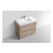 corner bathroom vanity ideas KubeBath Nature Wood