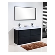 single bathroom vanity set KubeBath Black