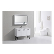 30 inch single sink bathroom vanity KubeBath Gloss White