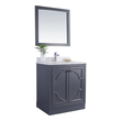 dark wood bathroom cabinet Laviva Vanity + Countertop Maple Grey Traditional