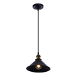 silver and gold ceiling light Lazzur Lighting Pendant Black Cone