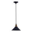 silver and gold ceiling light Lazzur Lighting Pendant Black Cone
