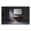 white vanity with lights and mirror Lexora LED Mirrors