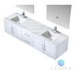 oversized bathroom vanity Lexora Bathroom Vanities Glossy White