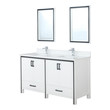 60 inch natural wood vanity Lexora Bathroom Vanities White