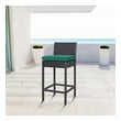 tall kitchen stools with backs Modway Furniture Bar and Dining Espresso Green