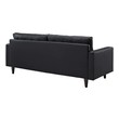 blue velvet sectional Modway Furniture Sofas and Armchairs Black