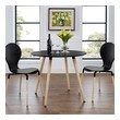 marble top table set Modway Furniture Bar and Dining Tables Black