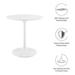 round dining table near me Modway Furniture Bar and Dining Tables Dining Room Tables White