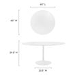 round marble dining table set for 4 Modway Furniture Bar and Dining Tables Dining Room Tables White