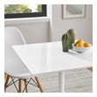 round marble dining table set Modway Furniture Bar and Dining Tables White