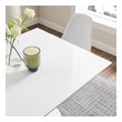 white dining table for 6 Modway Furniture Bar and Dining Tables White