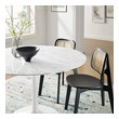 round wood kitchen table set Modway Furniture Bar and Dining Tables Dining Room Tables White