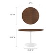 dining table bench height Modway Furniture Bar and Dining Tables Walnut