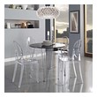 black wood dining chairs set of 2 Modway Furniture Dining Chairs Clear