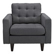grey leather arm chairs Modway Furniture Sofas and Armchairs Chairs Gray