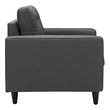 grey leather arm chairs Modway Furniture Sofas and Armchairs Chairs Gray