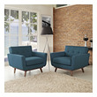 grey leather chair and ottoman Modway Furniture Sofas and Armchairs Azure
