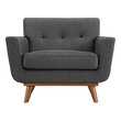 wingback club chair Modway Furniture Sofas and Armchairs Gray