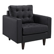 small leather sectional sofa Modway Furniture Sofas and Armchairs Black