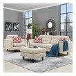 oversized sectional sofa with chaise Modway Furniture Sofas and Armchairs Beige