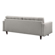 gray leather sofa with chaise Modway Furniture Sofas and Armchairs Light Gray