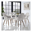 dining chairs wood and fabric Modway Furniture Dining Chairs Dining Room Chairs Light Gray