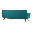leather contemporary sofa Modway Furniture Sofas and Armchairs Teal