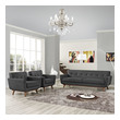 black and white couch Modway Furniture Sofas and Armchairs Gray
