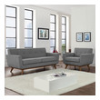 teak arm chair Modway Furniture Sofas and Armchairs Expectation Gray