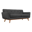 couch with long chaise Modway Furniture Sofas and Armchairs Gray
