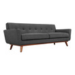 couch with long chaise Modway Furniture Sofas and Armchairs Gray