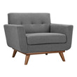 tufted sofa with chaise Modway Furniture Sofas and Armchairs Expectation Gray