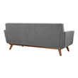 tufted sofa with chaise Modway Furniture Sofas and Armchairs Expectation Gray