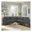 small brown sectional Modway Furniture Sofa Sectionals Gray