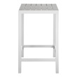 round glass bar height table Modway Furniture Bar and Dining White Light Gray