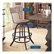 wicker counter stools with backs Modway Furniture Dining Chairs Brown