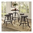 wicker top bar stools Modway Furniture Dining Chairs Black