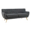 velvet sectional sofa bed Modway Furniture Sofas and Armchairs Gray