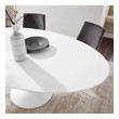 black round dining table and chairs Modway Furniture Bar and Dining Tables White